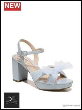 Women's Sandals, Platform with Ankle Strap and Bow Detail